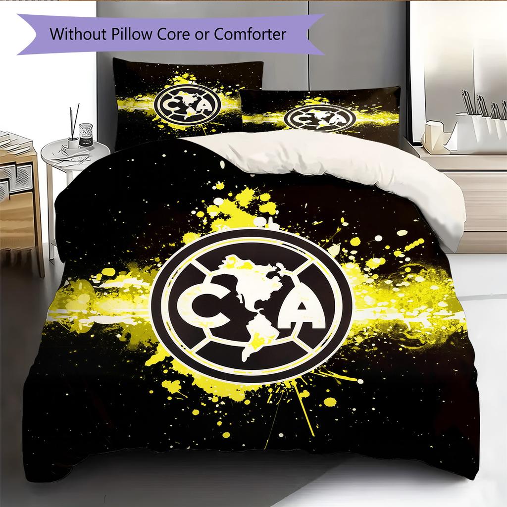 Club América Pattern Bedding Quilt Set Home Decoration Gift (1 * duvet cover + 2 * pillowcase without core)