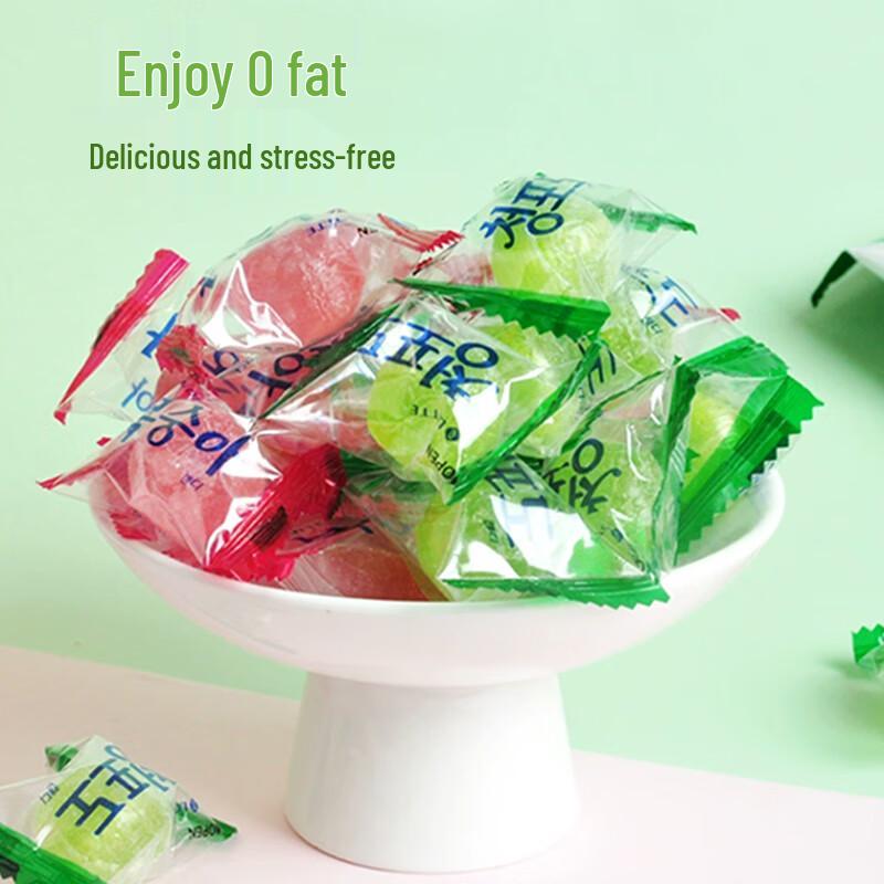 Lotte Green Grape & Peach Hard Candy (2-Pack)
