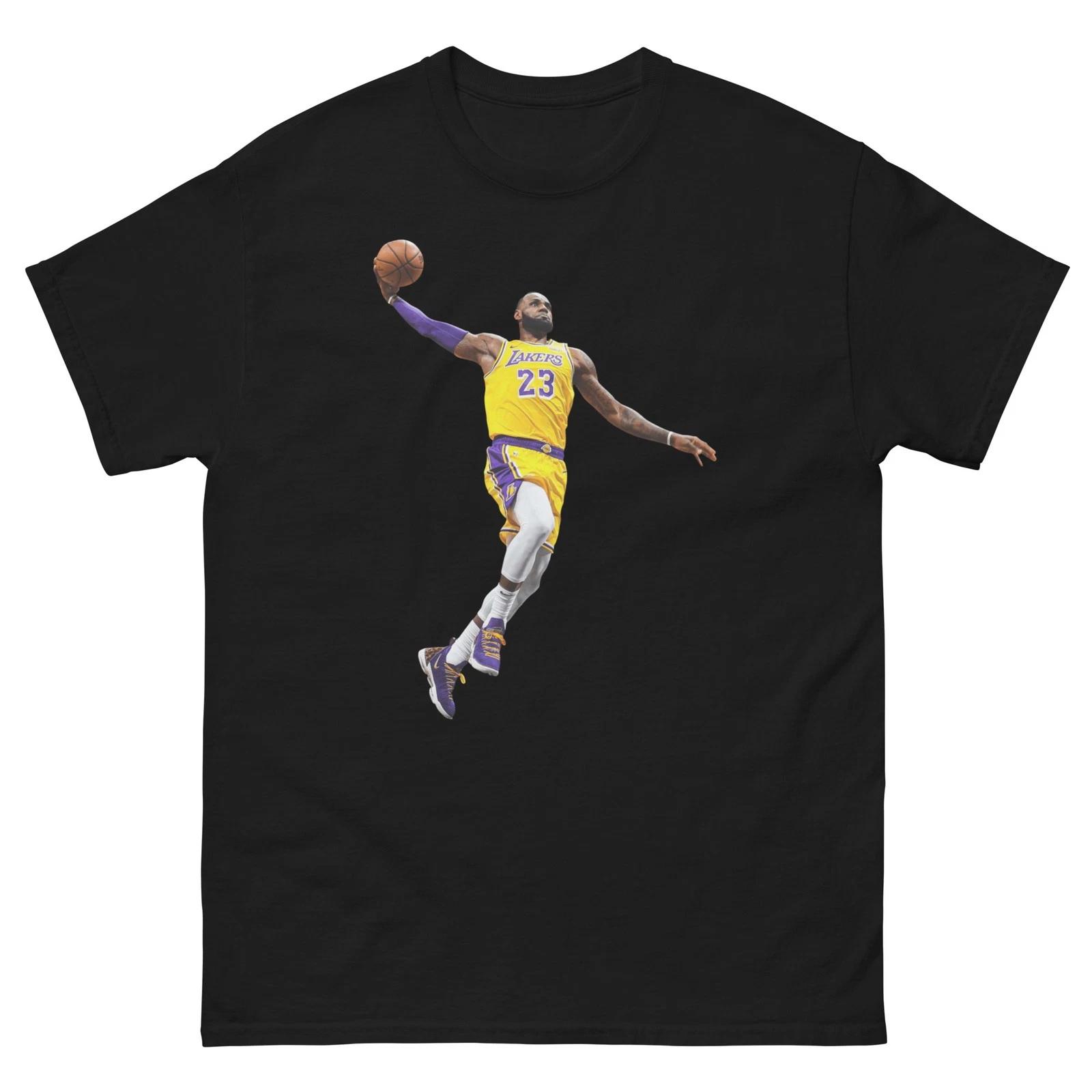 LeBron James Lakers NBA Dunk T-Shirt 23 Basketball Realistic Streetwear 4XL