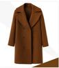 European & American Large Size Women's Double-Breasted Woolen Coat, Medium-Length Trench for Autumn & Winter