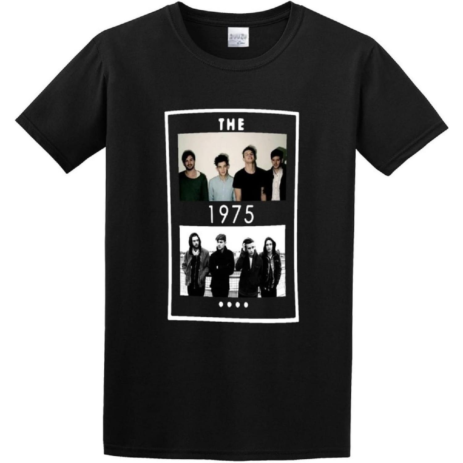 DOO MJUGG Men s 1975 Band Members Poster T-Shirts Black XXXXXL разноцветный