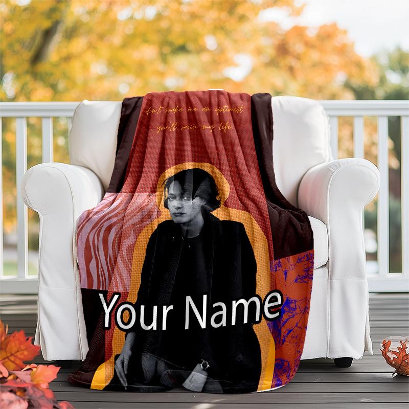 Custom Name Fleabag Theme Printed Blanket - Perfect for Couch, Bed, Travel & Outdoor Use | Machine Washable, Cozy & Durable.