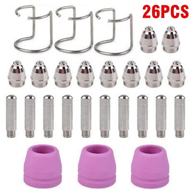 

Dagu Новый 26шт Электрод Замена сопла Комплект SG-55 AG-60 WSD-60 Плазменный резак