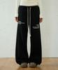 BOUNDARY Lettering Low Straight Fit Long Sweatpants [Black]
