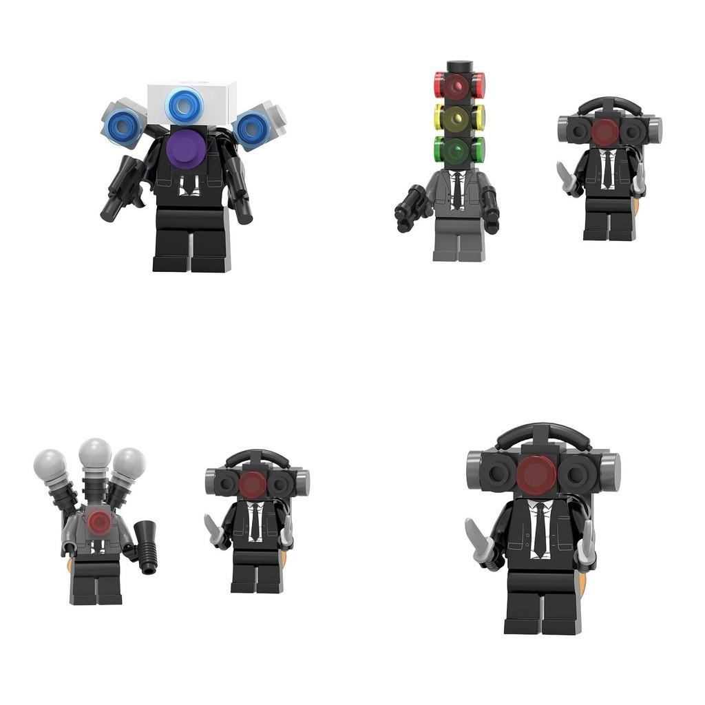 Lg1011 Toilet Man Vs Surveillance Man Series Mic Man Signal Light Man Assembly Building Block Toy Bag