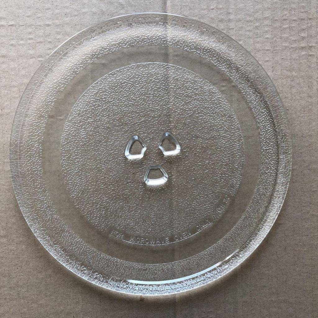Microwave Glass Turntable Plate Tray with Three Claws, 24.5CM, Two-Piece Set