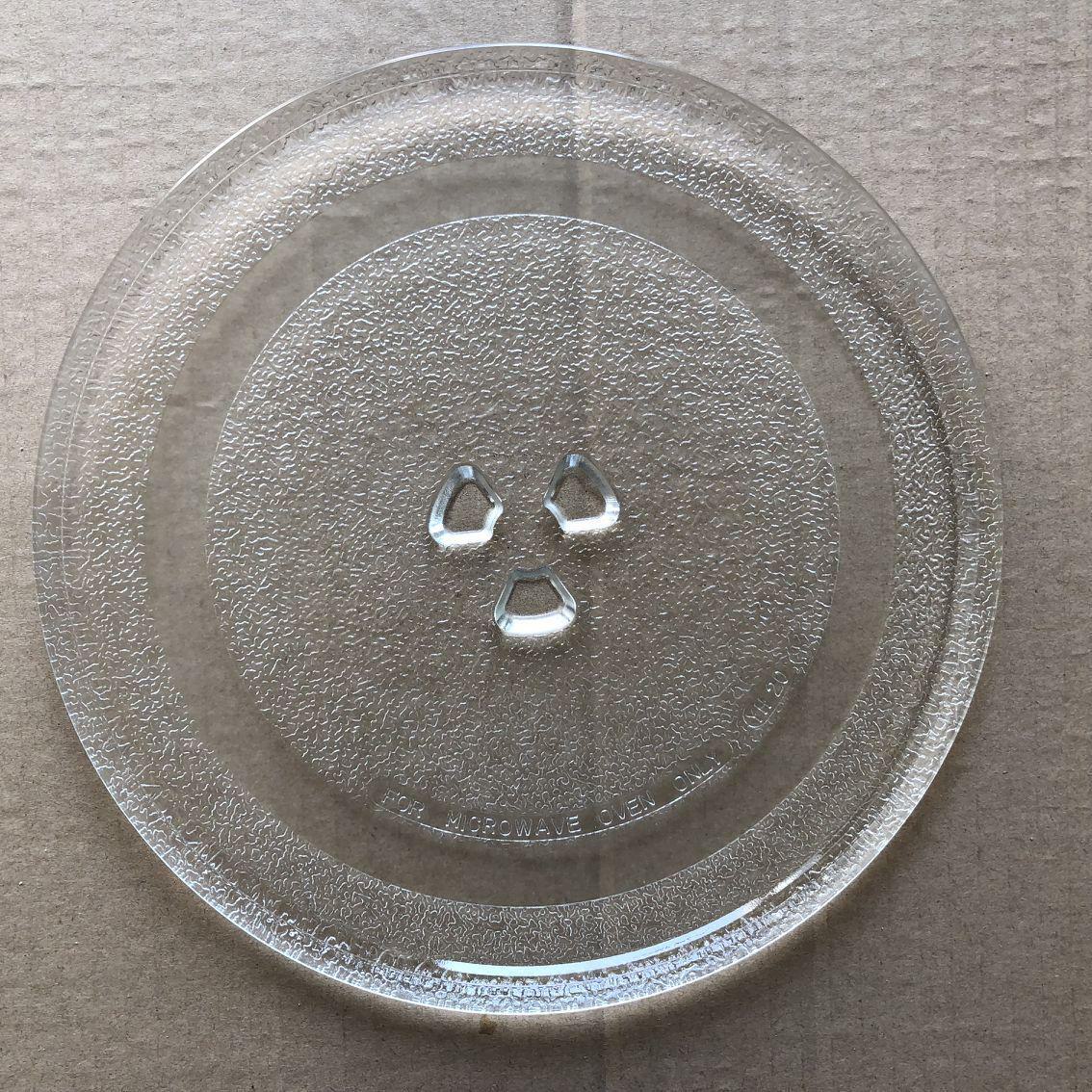 Assiette Tournante En Verre 24,5 Cm Avec 3 Fixateurs - Plateau Micro-ondes Universel Robuste Et Facile à Installer