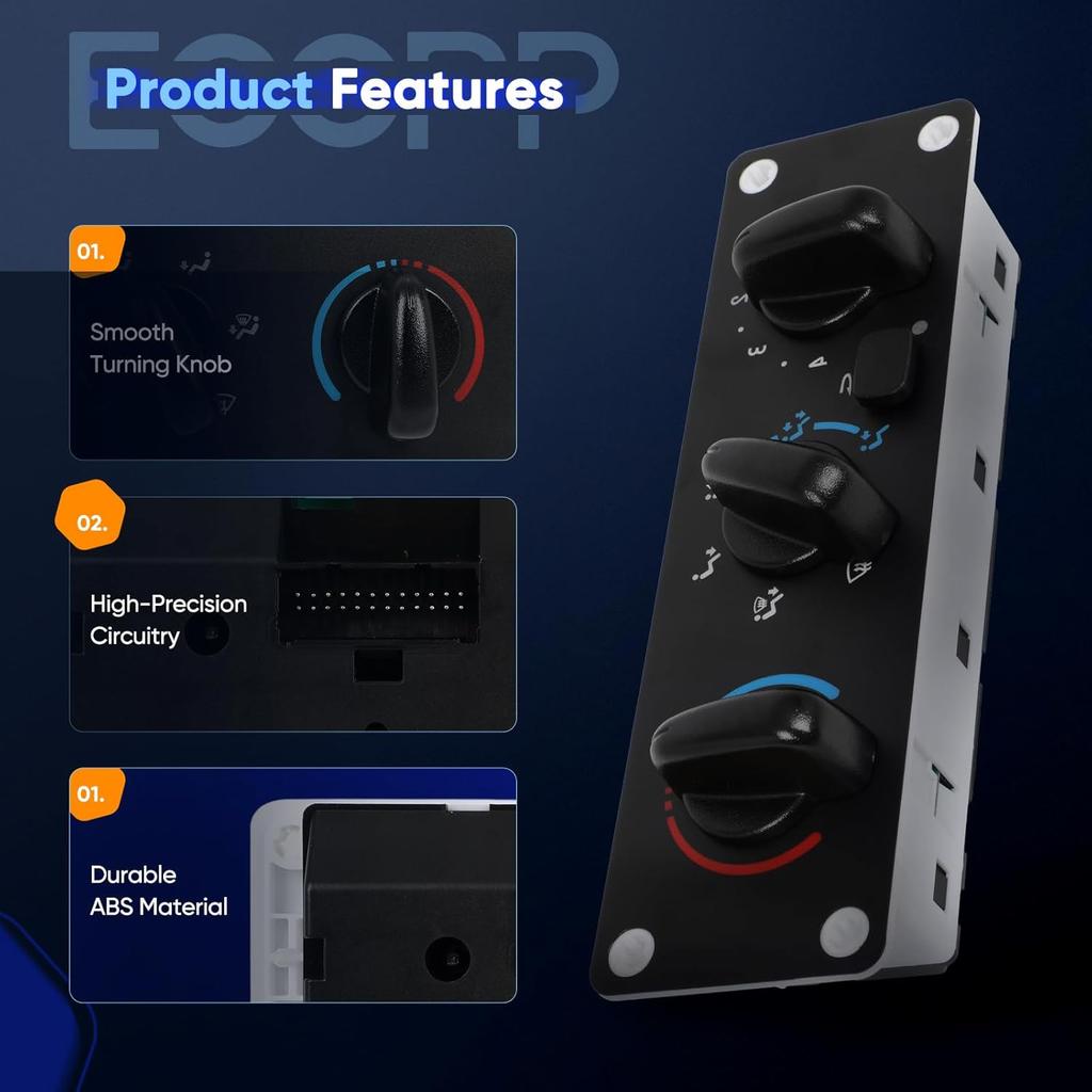 ECCPP 599-008 Climate Control module AC Heater Climate control Panel For Freightliner M2 100: 2002, 2003, 2004, 2005, 2006