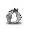 Men Hip Pop Bat Shape Open Ring