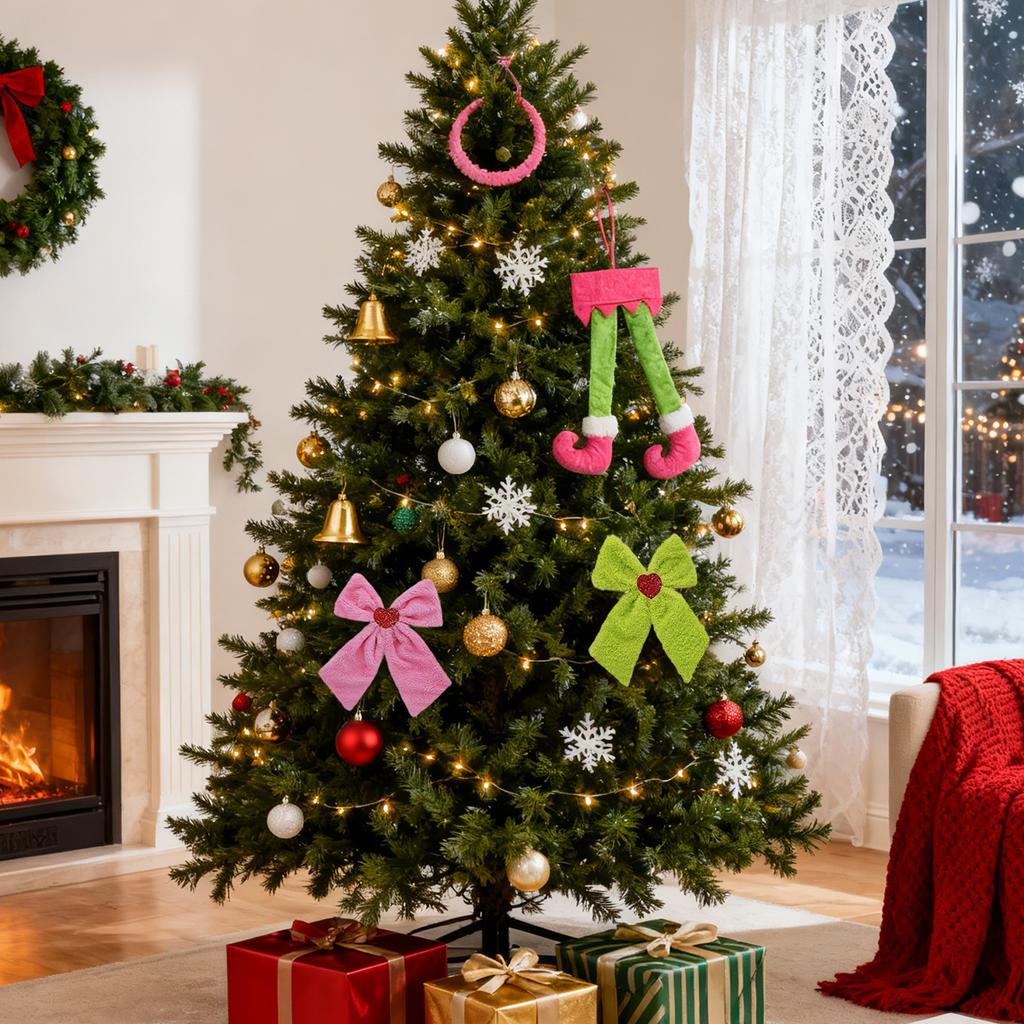 3-Pack Bow Decoration Ornaments, Christmas Bow Fun Creative Decor Christmas Tree Decoration Ornaments