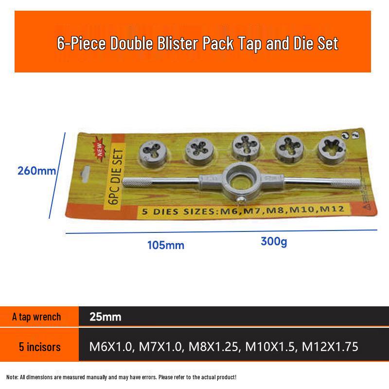 Multi-Spec Tap & Die Set: 12, 20, or 40 Pieces