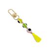 Turkish Resin Eye Keychain with Gold-Plated Tassel Pendant