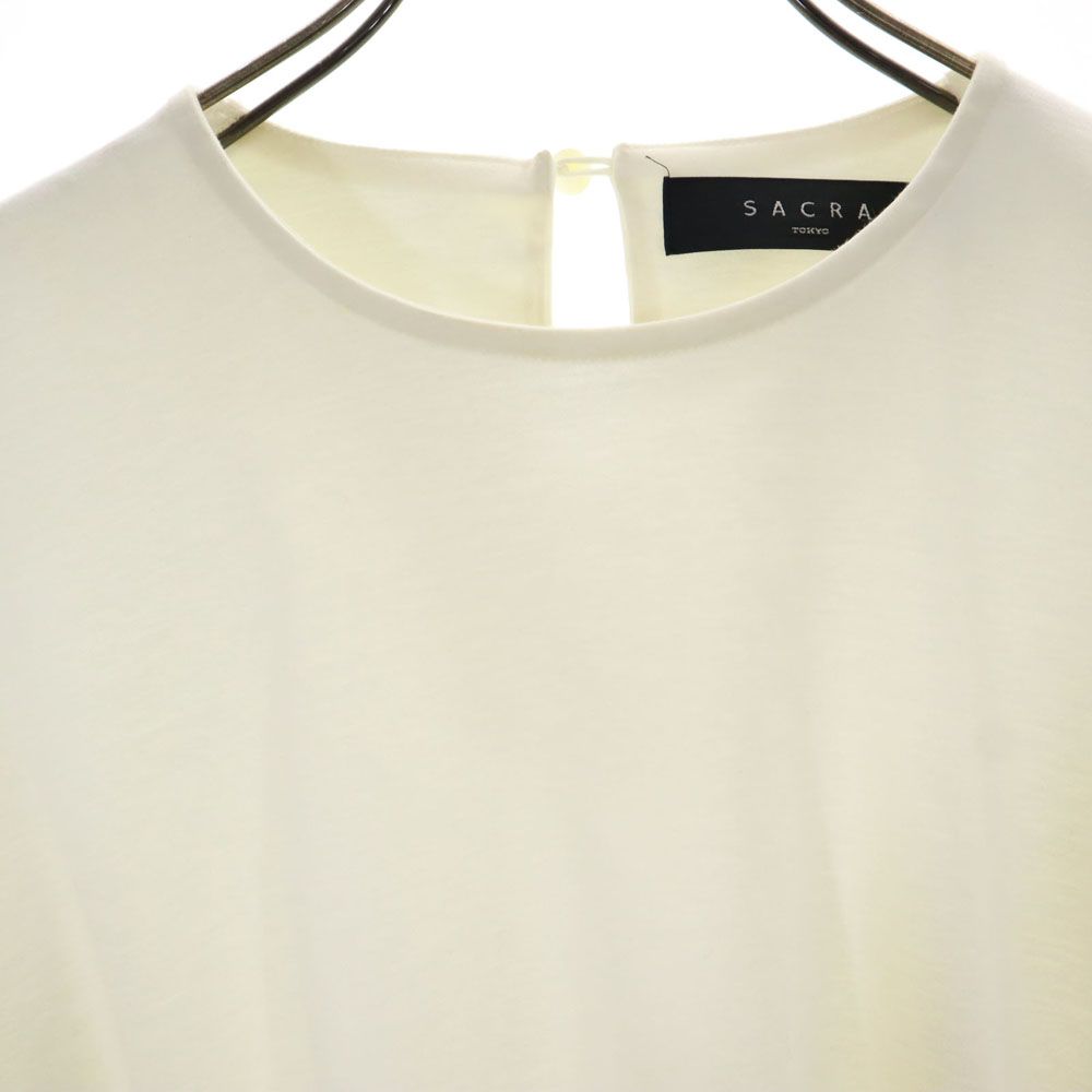 Sacra Short Sleeve Cut 38 Ivory French Sleeve Women Used