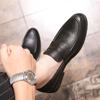 Fashion Spring and Autumn Men Black Shoes Dress Shoes Loafers Casual Leather for Fashion Trend Luxury Male British Style Slip on Shoes