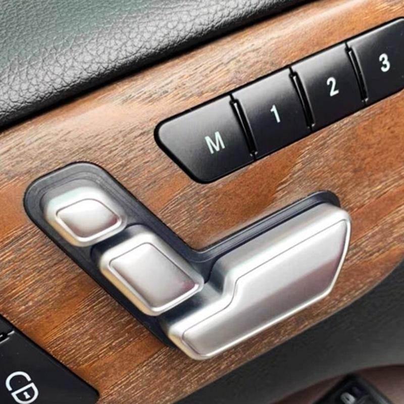 Compatible-for E-Class W204 W205 W212 W218 X204 X166 GLK ML X156 C117 Car Seat Adjust Memory Unlock Button Cover Sticker
