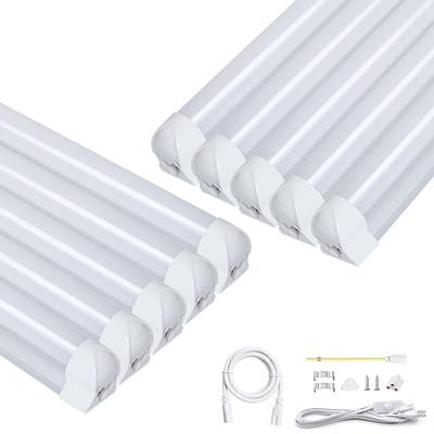 1500LM Bianco Luce Diurna, Ultra-Luminoso 9.5W, Ultra-Risparmio Energetico, Luce Fluorescente LED Integrata, Tubo Dritto T8, 20W, 60cm, Sottile, Collegabile,
