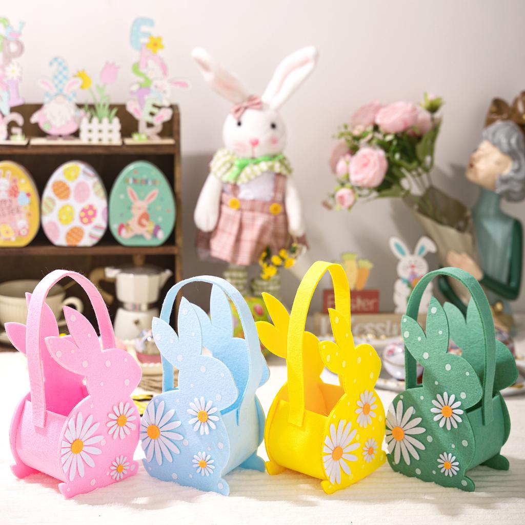 Easter Decoration 3D Rabbits Storage Basket