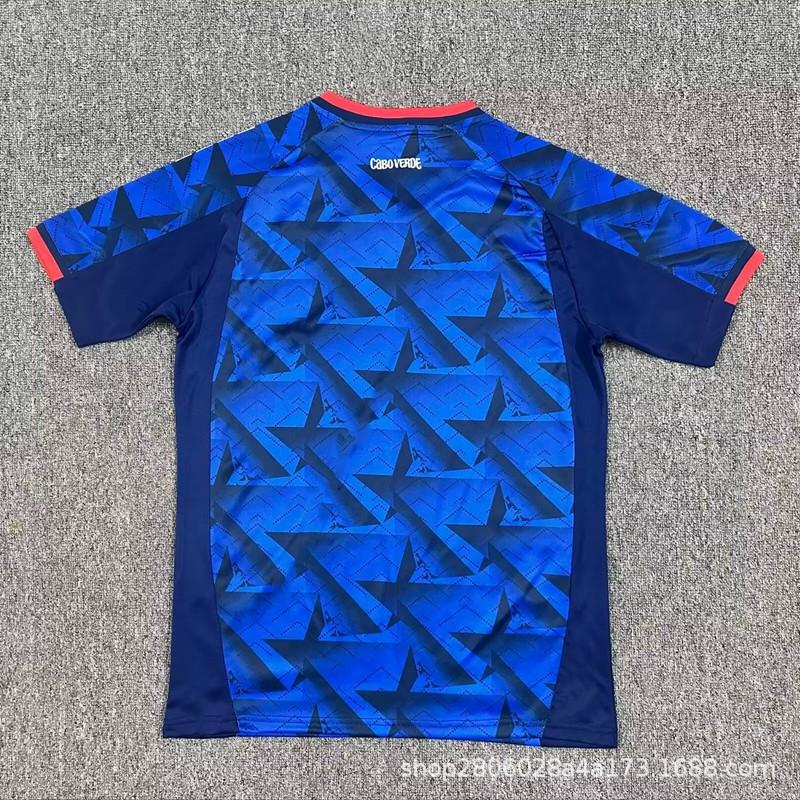 Mens Cape Verde 2026-2027 Home Away Soccer Jersey Fan Version Short Sleeve Football Training Match Shirt