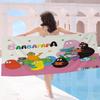 Cute Cartoon Les Barbapapa Microfiber Printed Beach Towel Mountain Climbing Yoga Beach Swimming Running Absorbent Soft Towel