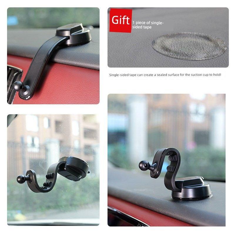 Suction Cup Base Mobile Phone Car Mount Holder for Car Interior Dashboard, Fixed Support for Horizontal and Vertical Screens, Spring Clip