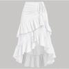 Summer New Temperament Elegant High Waist Splicing Thin Ruffle Hem Skirt