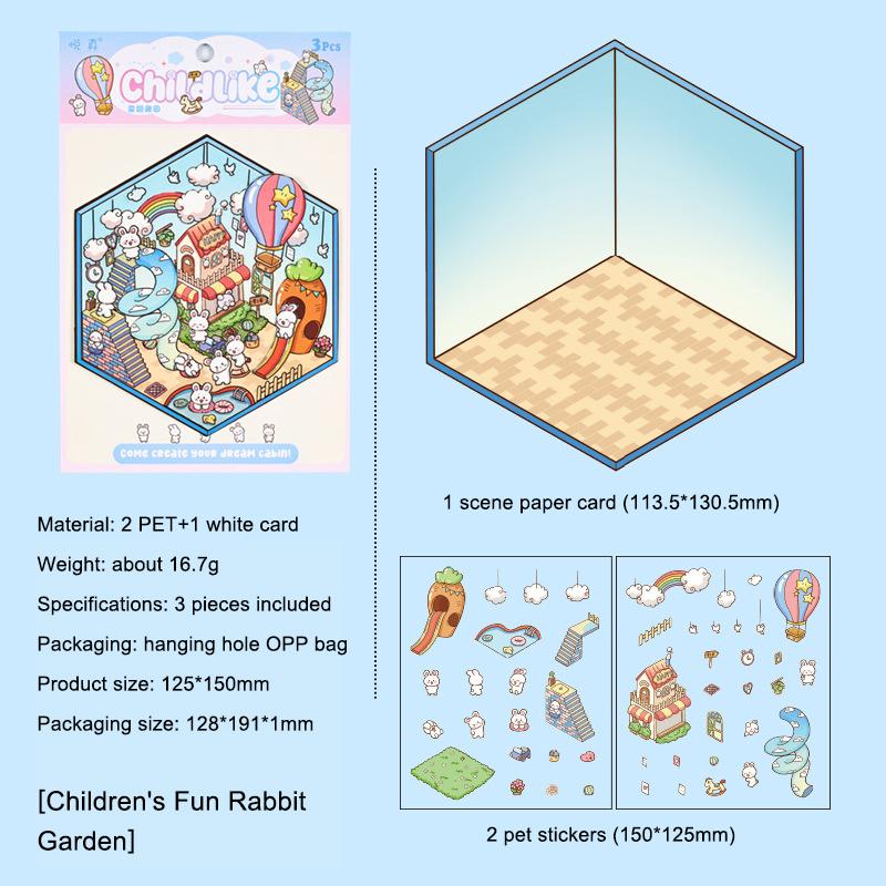 

1 комплект креативных наклеек для домашних животных 3D милые мультяшные наклейки для ландшафтного дизайна модные наклейки с пандой Kawaii подарки A5