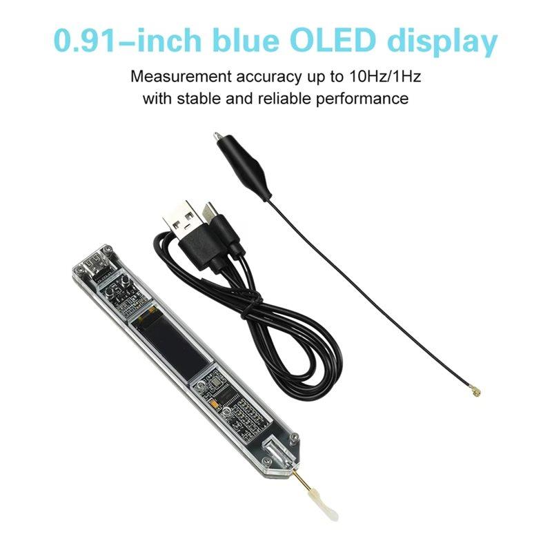 AB34-Frequency Test Pen Frequency Counter With 0.91-Inch OLED Display High-Precision Frequency Measurement Counter Meter