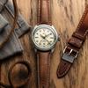 WatchGecko Vintage Highly Italian Leather Watch Strap - Light Brown - 19mm