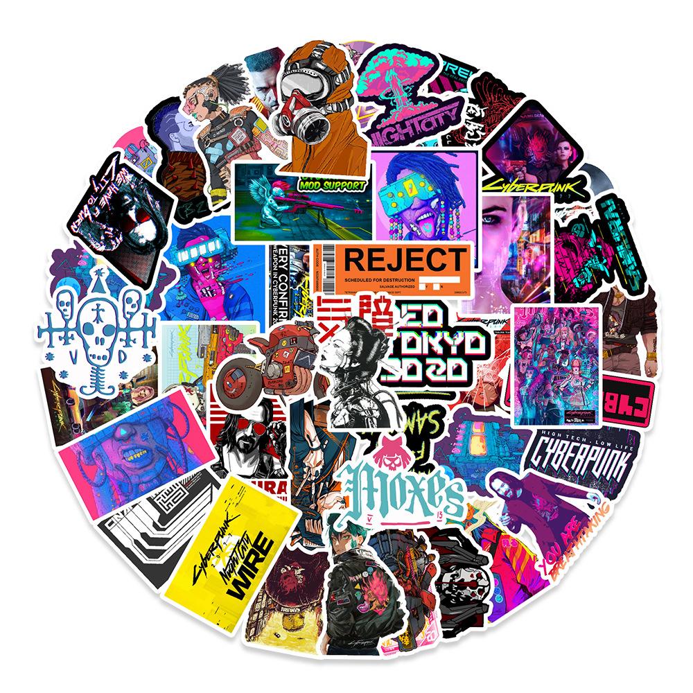 50 Games Doodle Stickers Car Suitcase Motorcycle Helmet Refrigerator Water Cup Decoration Stickers