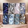Metaliczny Wzór Etui na Telefon Dla Samsung S25,S24,S21,S22,S23,S30,Ultra,S20,Plus,Fe,Miękki Silikon Czarna Osłona