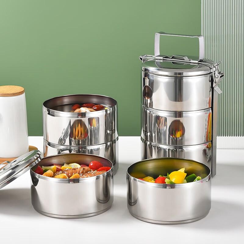 Zhenshijia 304 Stainless Steel 3-Layer Lunch Box