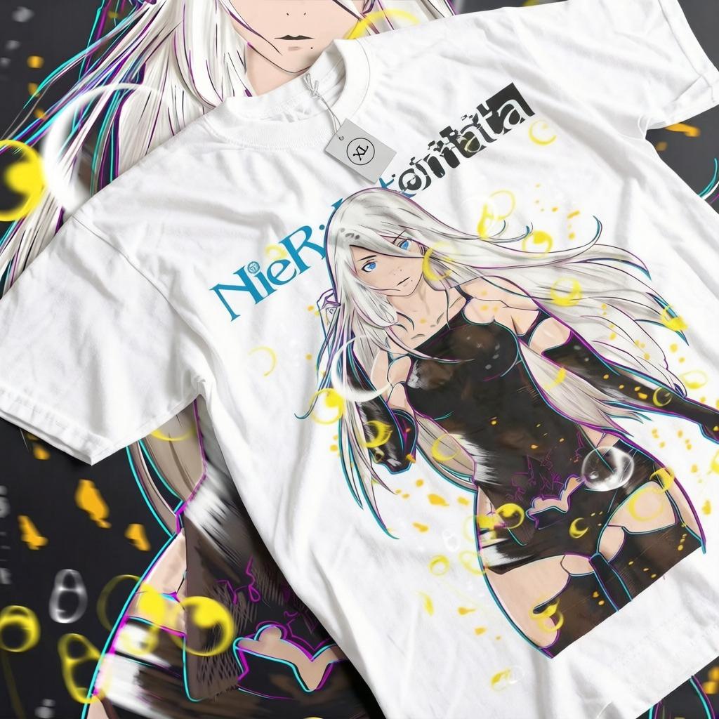 

Nier Automata TShirt YoRHa 2A Anime GirlCyber Punk Tshirt All Size Childrens and Parental Clothing Y2k Clothes Unisex 4XL