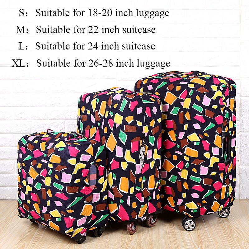 Multi Color Print Luggage Cover Suitcase Cover Protector Suitcase For 18-28 Inch Luggage Boot Prevent Scratches Travel Accessory
