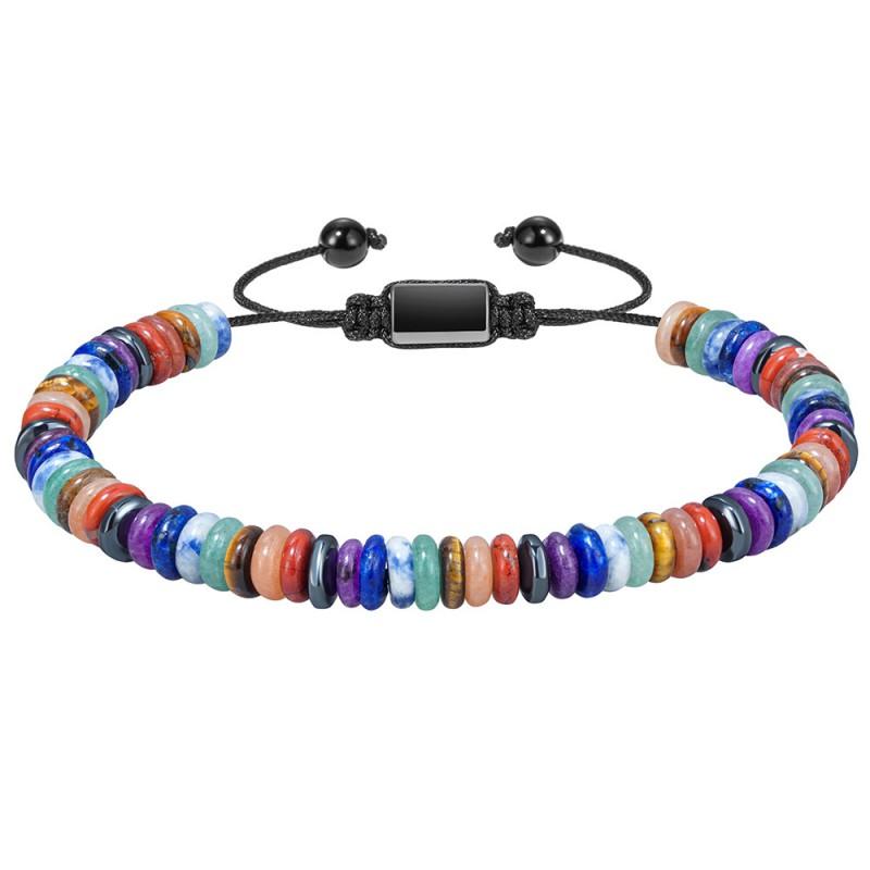 Natural Stone Beaded Adjustable Bracelet Women Minimalist Geometric Design Handmade Crystal Jewelry