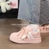 Warrior 2025 Women's Pink Canvas Sneakers: Retro Hong Kong Style, Thick Sole, Breathable, Versatile Casual Design