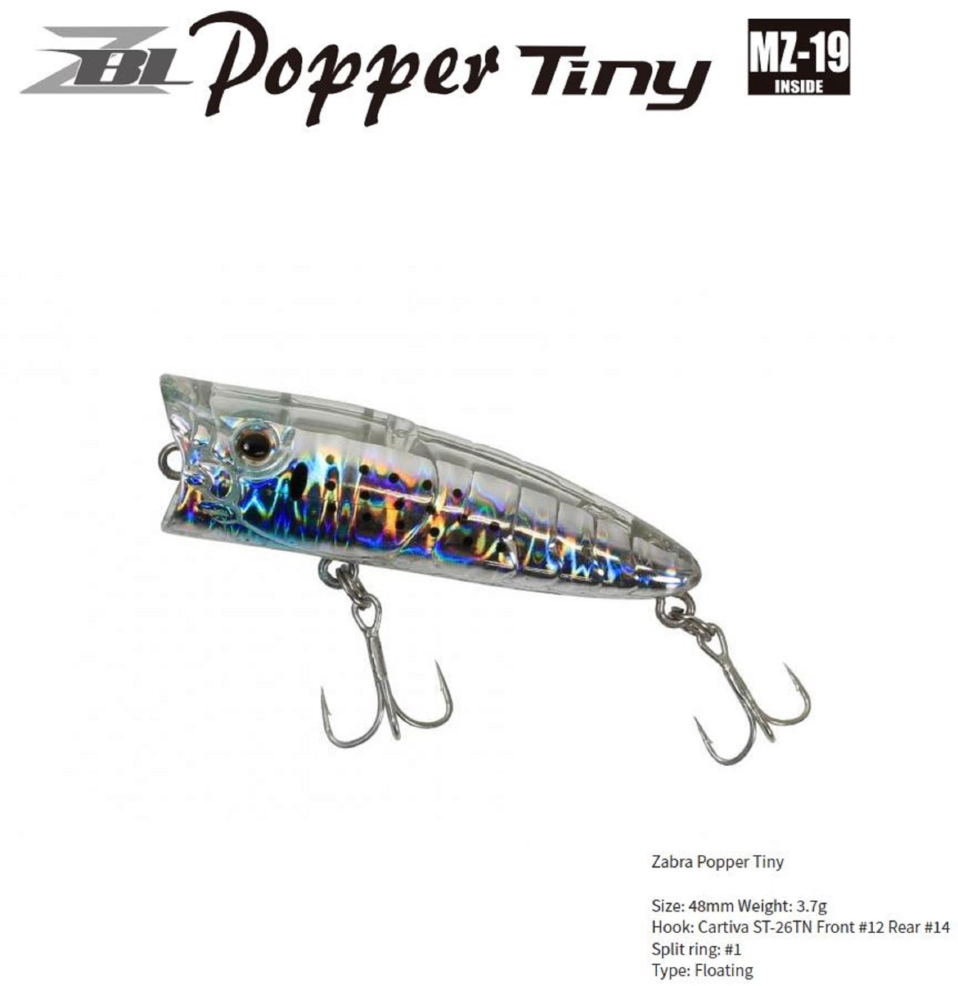 Leurre Zipbaits ZBL Tiny Popper Flottant 48 Mm - 293 - Pour Bar Et Mer