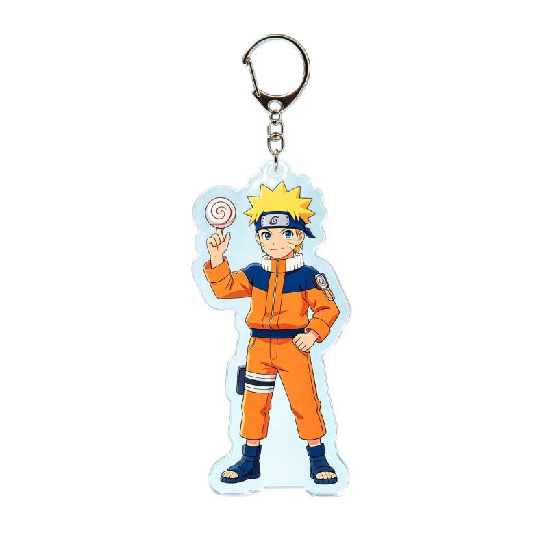 Cute Cartoon Ninja Acrylic Keychain Kawaii Anime Style Single Character Pendant Transparent Charm Bag Car Hanging Adult Fan Gift