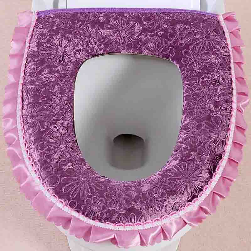 Универсальный коврик для унитаза, бытовой чехол для унитаза с застежкой-молнией, водонепроницаемый утолщенный коврик для унитаза, подушка для осенне-зимнего покрытия для унитаза, коврик для унитаза
