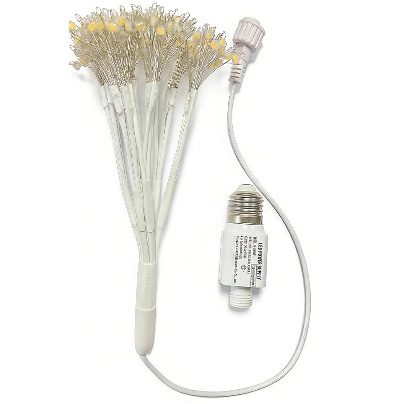 Modern Dandelion Firework Chandelier 192LED Outdoor LED Firework Fairy Light Copper Wire String Light for Dining Room Bedroom None