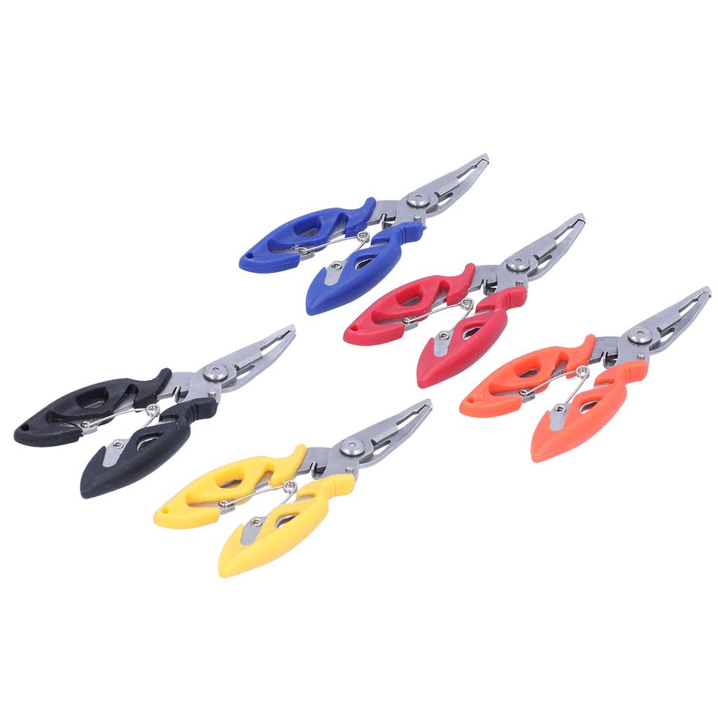 5Pcs Stainless Steel Fishing Pliers Hook Remover Multifunction Lures Curved Scissors