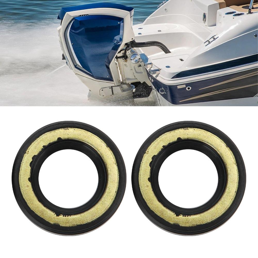 2pcs 93101‑17054 Propeller Shaft Oil Seal Rubber Oil Seal Outboard Oil Seal Marine Oil Seal for Yamaha Outboard 9.9HP 15HP