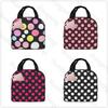 Polka Dots Pattern Print Insulated Thermal Bag Lunch Bag Foods Drink Storage Leakproof Picnic Camping Bags Box Beach
