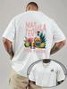 Mas Tequila Por Favor T-shirt Vêtements Personnalité Vêtements Toute l'Année Surdimensionné Couples Unisexe Y2k Manches Courtes Couples Classiques