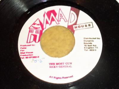 7-Zoll-Schallplatte RICKY GENERAL - The Most Gun NONE Mad House Jamaica Reggae, Ska & Dub Gebraucht