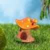 Micro Landscape Ornaments Resin Mushroom House Fairy Garden Miniature Village Cottage for Succulents Bonsai Moss Terrarium Plant Pots Fish Tank
