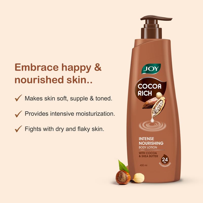 Joy Cocoa Rich Intense Nourishing Body Lotion 600ml With Shea Butter Cocoa Butter For Soft Radiant Skin