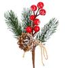 Artificial Pinecone and Berry Picks Faux Pine Tree Needles Branches Xmas Floral Picks for DIY Floral Arrangement