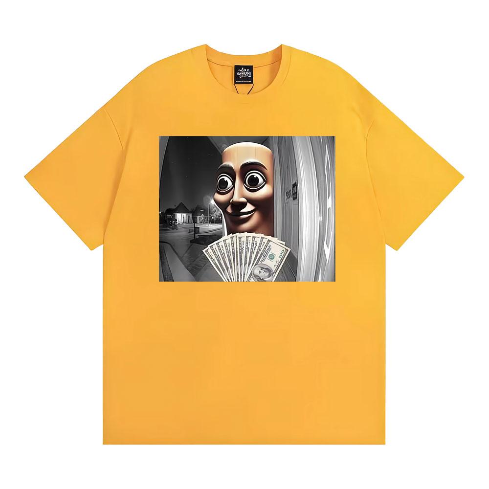 There Is Motion At Your Front Door Funny Tung Tung Tung Sahur T-shirts Men Women Retro Oversized Pure Cotton T Shirts Streetwear