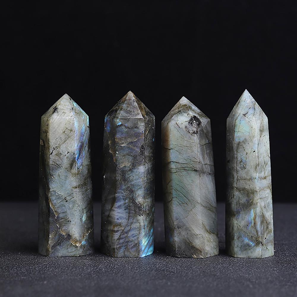 Natural Stone And Crystals Point Wand Witchcraft Rose Quartz Amethyst Home Decoration Mineral Stones Crafts Room Aquarium Decor