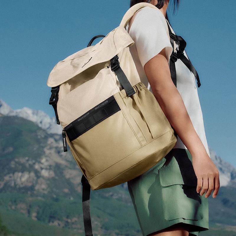 New Skechers Fabric Outdoor Bag Backpack Regular Unisex Irish Cream L324U038-028R